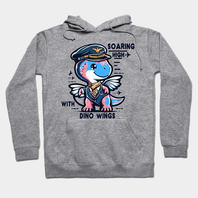 Pilot Dino Flight: Adventure in the Skies Hoodie by WEARWORLD